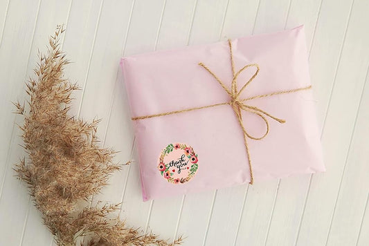 1 Inch Thank You Stickers | Thank You Stickers - 500pcs Round Floral Tags, Glass Self-Adhesive & Waterproof With Beautiful Design,Cute for Giveaways, Envelope Seals,Party Gift Wrap Bag,25 x 25 mm Round