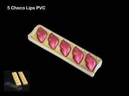 5 Choco Lips PVC (Gold) Pack of 10 | 5 Chocolate Lips Box