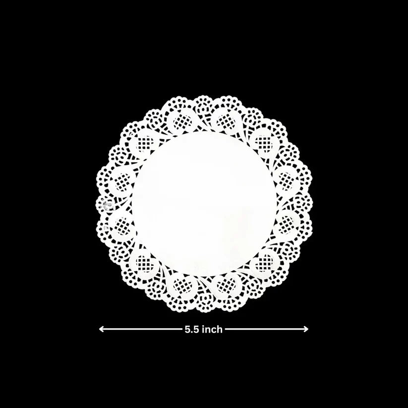 Round Paper Doilies | Lace Design Dessert & Cake Base