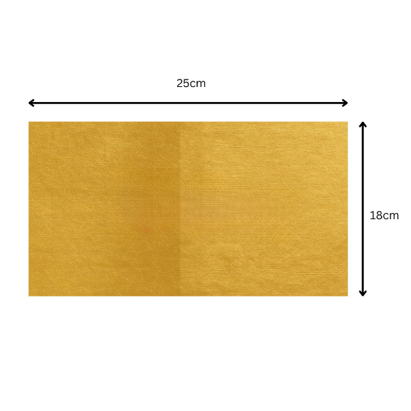Gold Chocolate Wrapping Paper - Aluminium Embossed Foil | 7x10" Size | Pack of 150