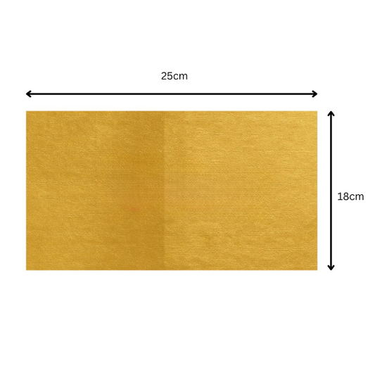 Gold Chocolate Wrapping Paper - Aluminium Embossed Foil Wrapper | 7x10" Size | Pack of 100