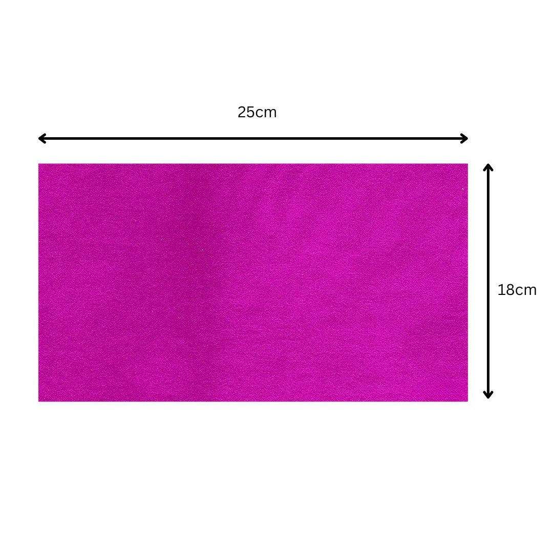 Magenta Colour Chocolate Wrapping Paper - Aluminium Embossed Foil | 7x10" Size | Pack of 100