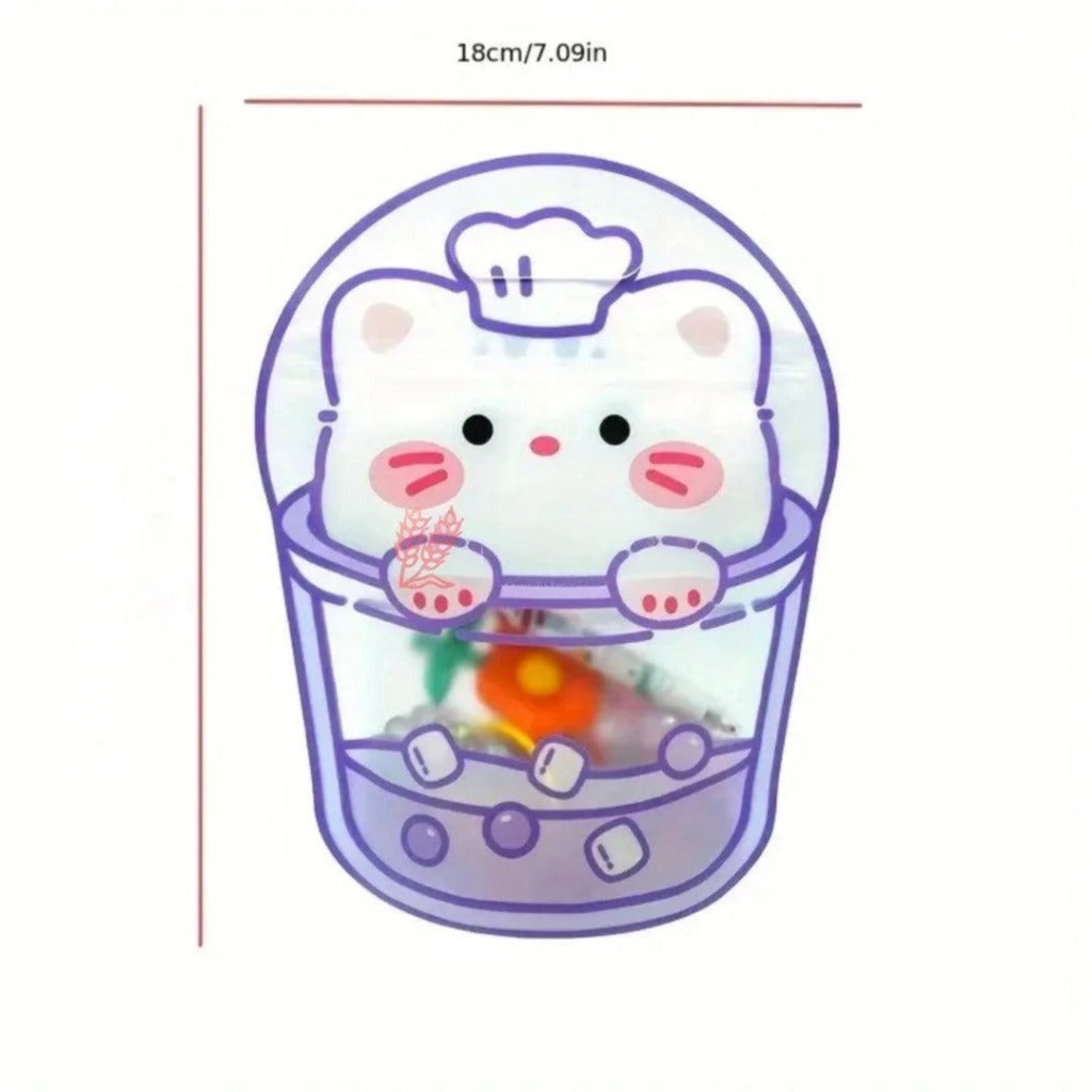 Cute Animal Design Zip Lock Bags| 4 in 1 Design |Stain-Resistant, Water-Resistant | Pack of 10