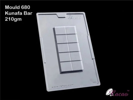 Mould 680 DUBAI KUNAFA DEEP BAR (210gm) | Kunafa Chocolate Mould