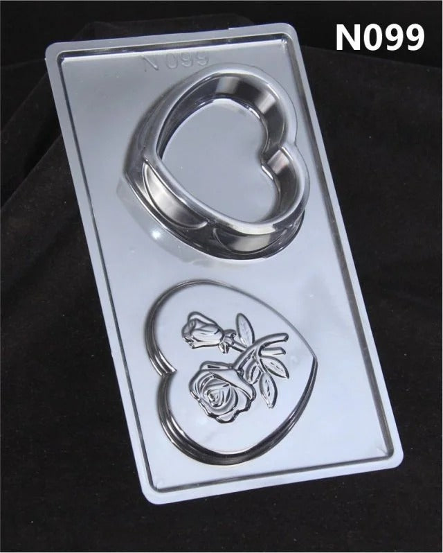 Heart Box Chocolate Mould 260gm | Heart Gift Box Mould 099