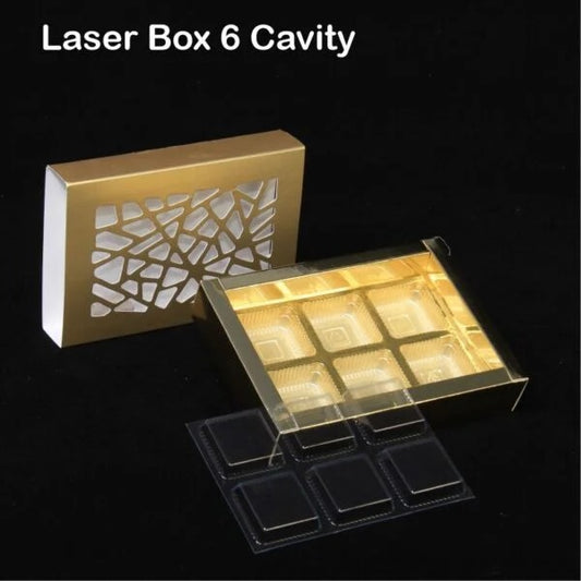 Laser 6 Cavity Golden Box (Pack of 10) with 3 variations
