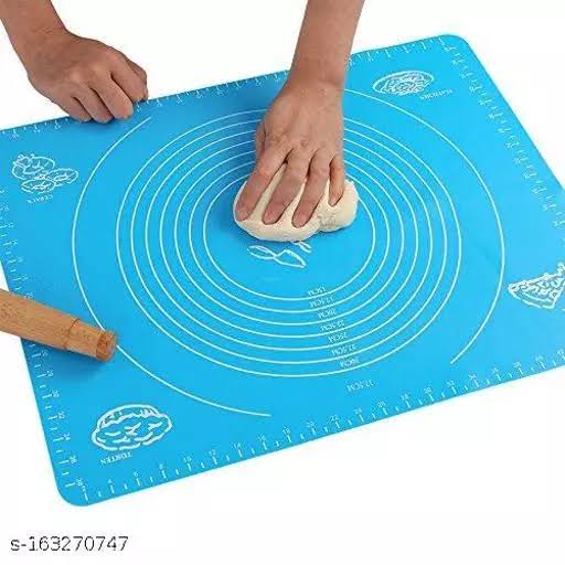 Non-Stick Stretchable Silicone Baking & Kneading Kitchen Mat – Ideal for Roti, Dough, Chapati, Cake, and Rolling Pad