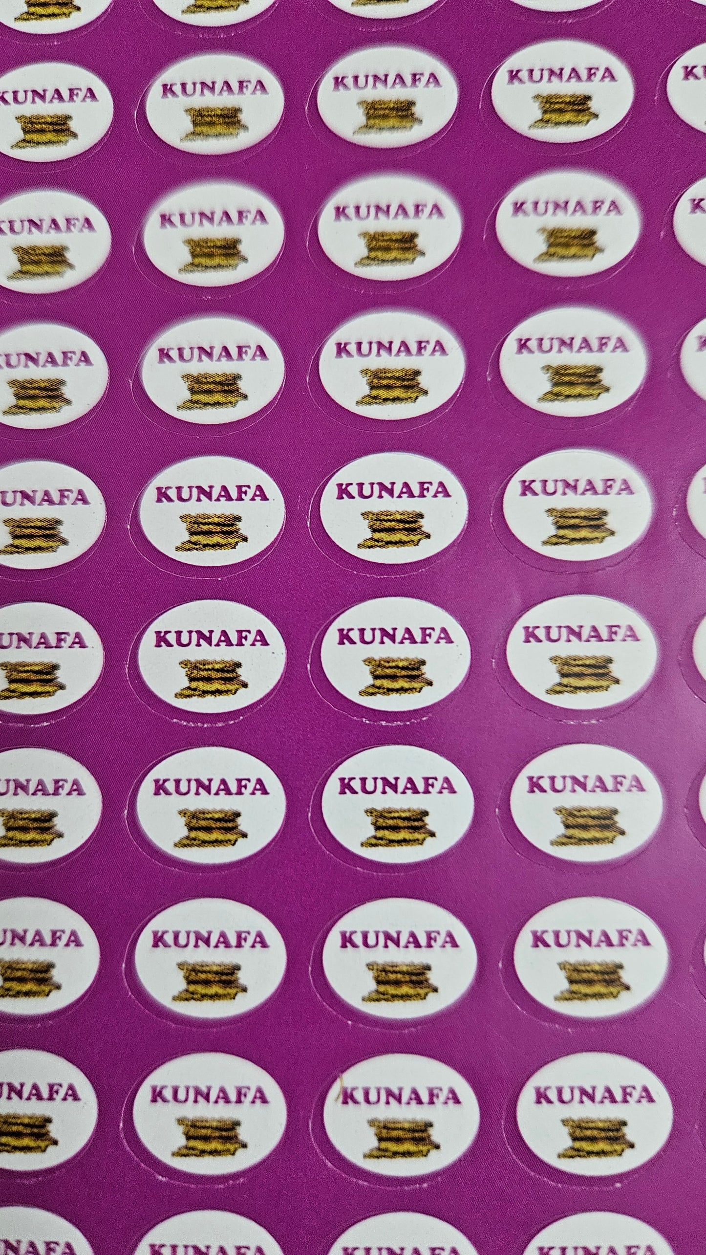 Kunafa Flavour Small 0.5 inch Chocolate Stickers