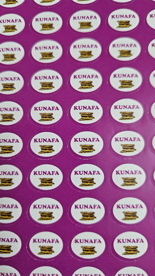 Kunafa Flavour Small 0.5 inch Chocolate Stickers