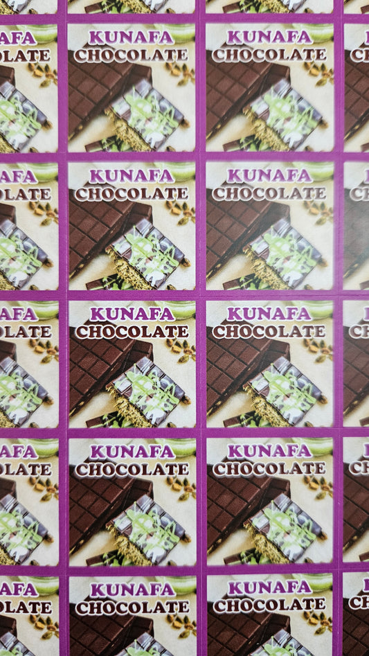 Kunafa Flavour Cavity Size Stickers (1 Sheet of 70 stickers)