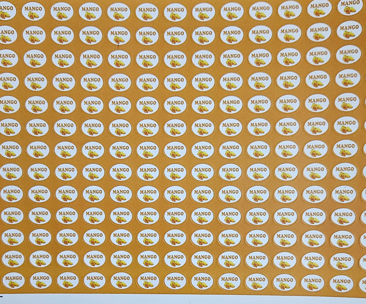Mango Flavour Small 0.5 inch Chocolate Stickers