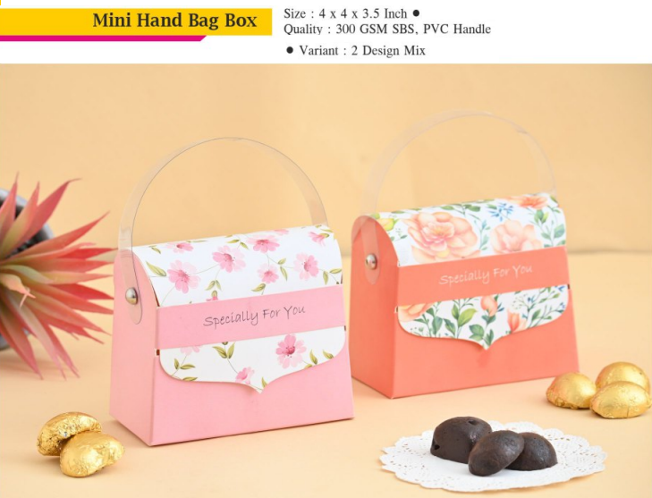 Mini Hand Bag Return Gift Box (Set of 10)