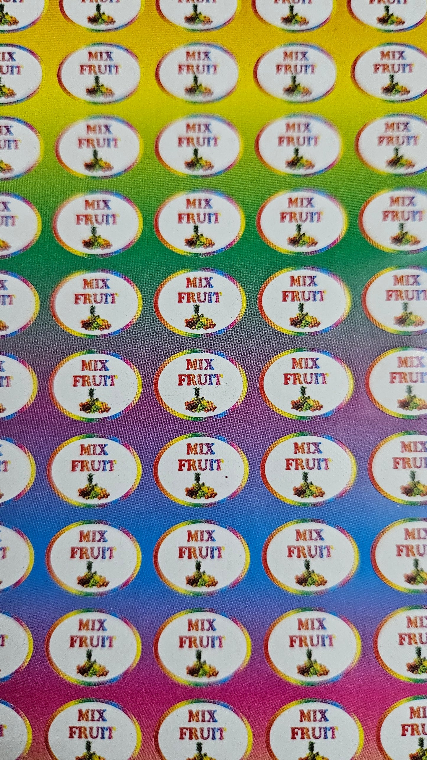 Mix Fruit Flavour Small 0.5 inch Chocolate Stickers