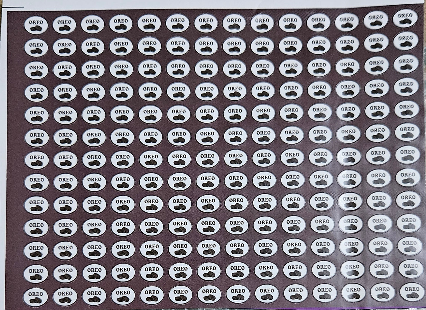 Oreo Flavour Small 0.5 inch Chocolate Stickers
