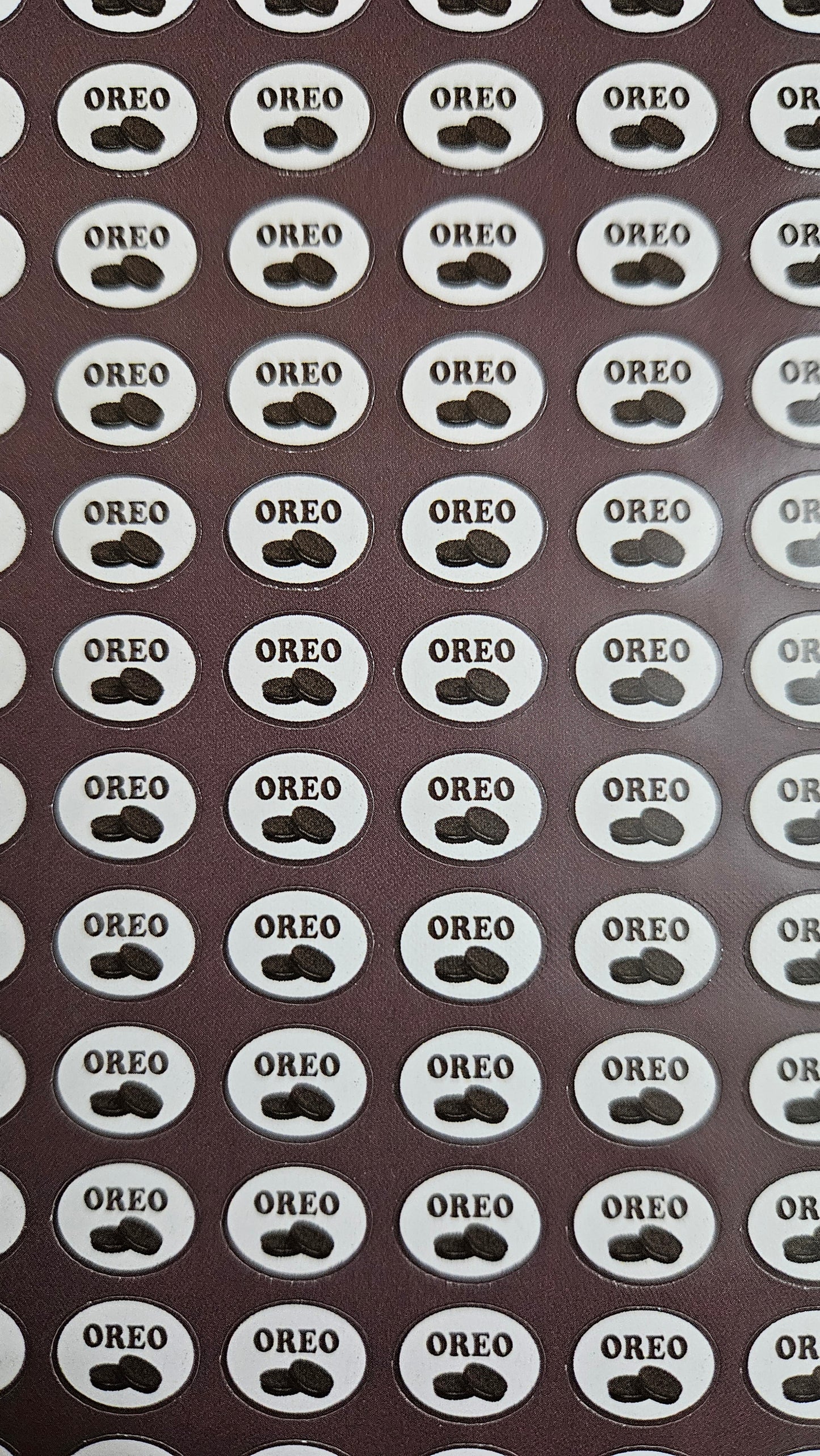 Oreo Flavour Small 0.5 inch Chocolate Stickers