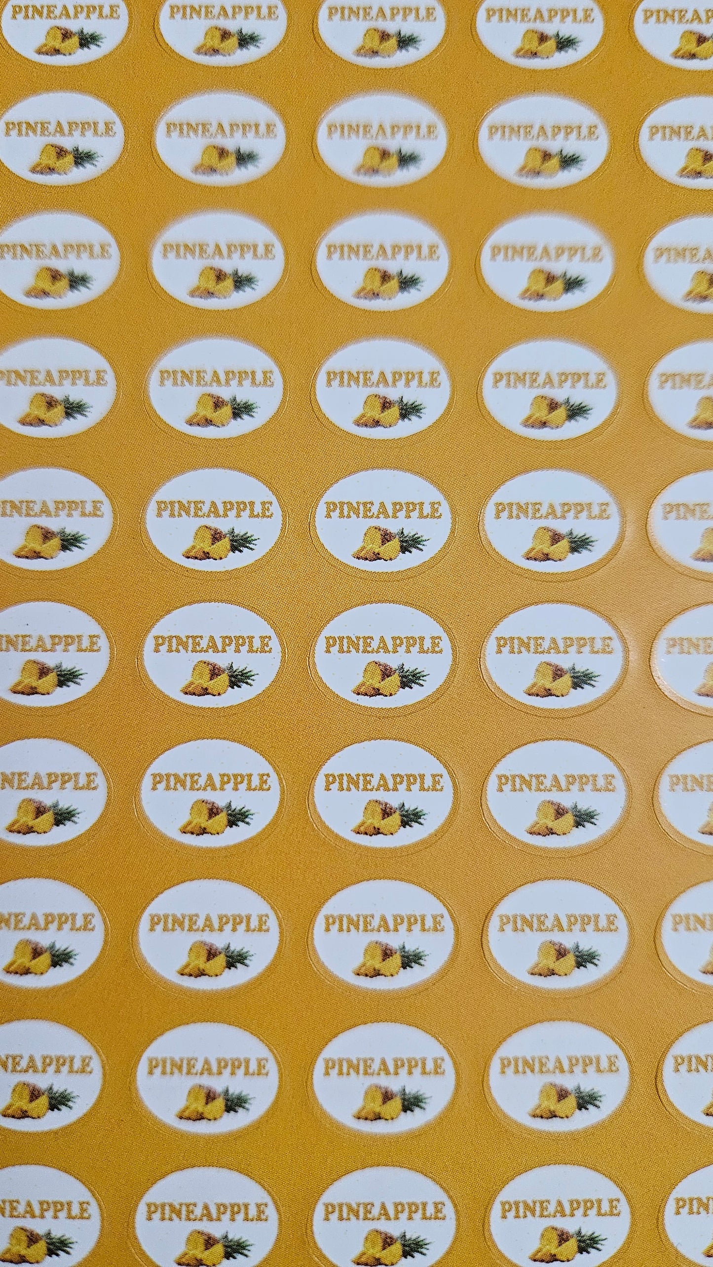 Pineapple Flavour Small 0.5 inch Chocolate Stickers