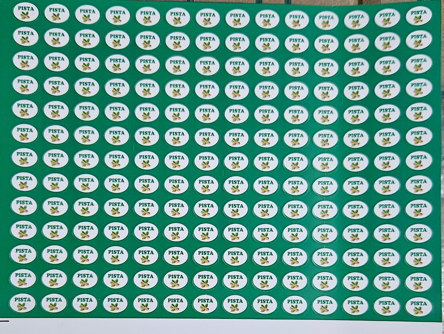 Pista Flavour Small 0.5 inch Chocolate Stickers