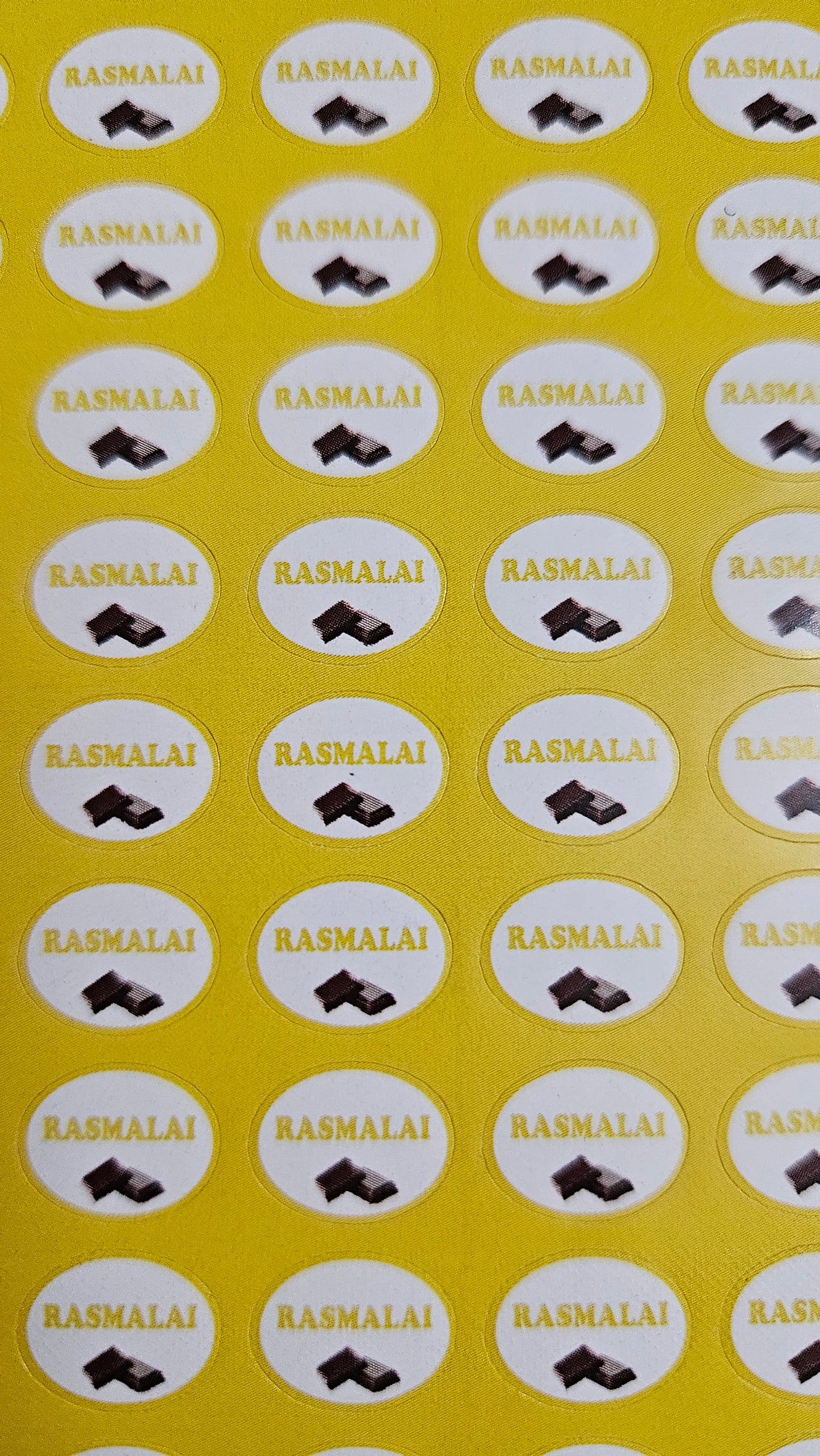 Rasmalai Flavour Small 0.5 inch Chocolate Stickers