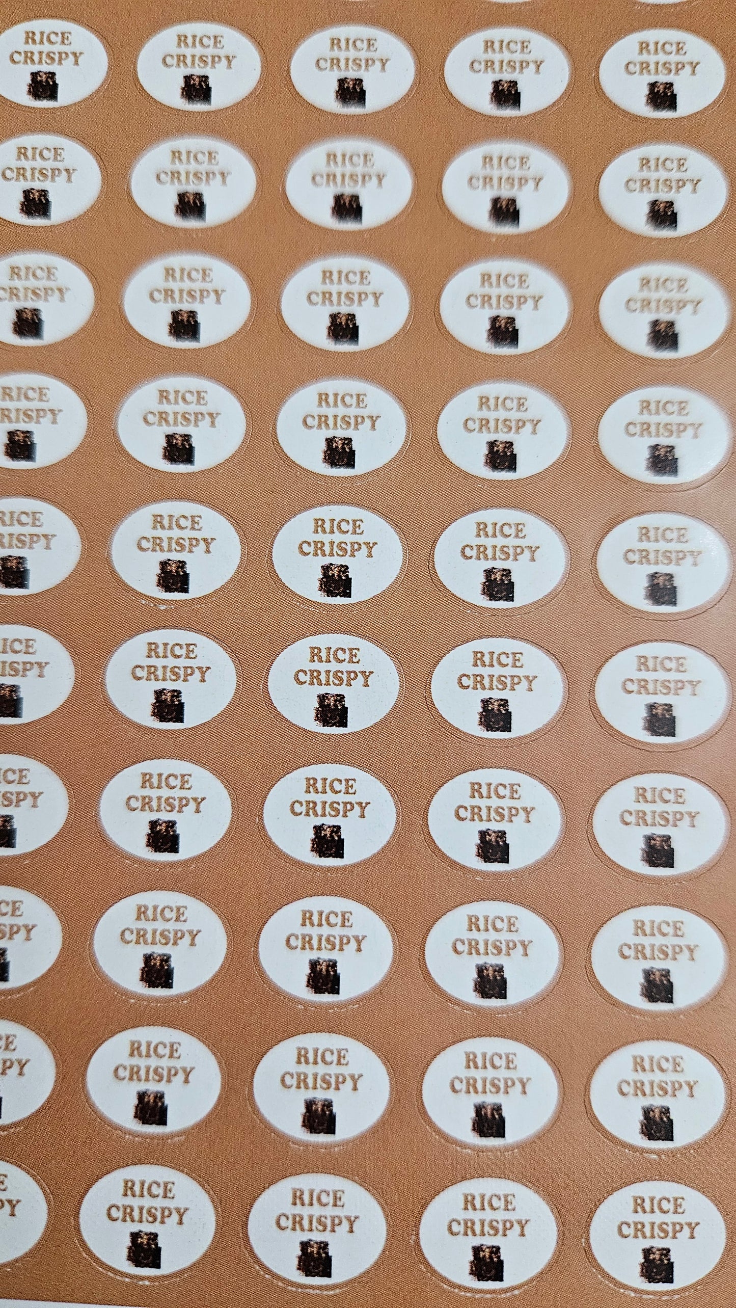 Rice Crispy Flavour Small 0.5 inch Chocolate Stickers