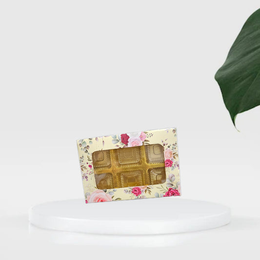 6 Cavity Floral Chocolate box (Set of 10)