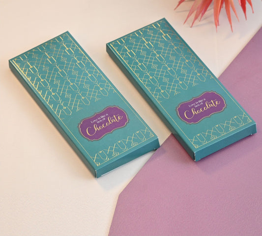 Premium Chocolate Bar boxes (Pack of 10) 3 mix designs with golden leaf work