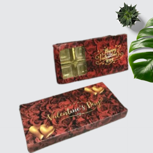 8 Cavity Happy Valentine's Day Chocolate Box | 8 Chocolate Box for Valentines Day (Pack of 5)