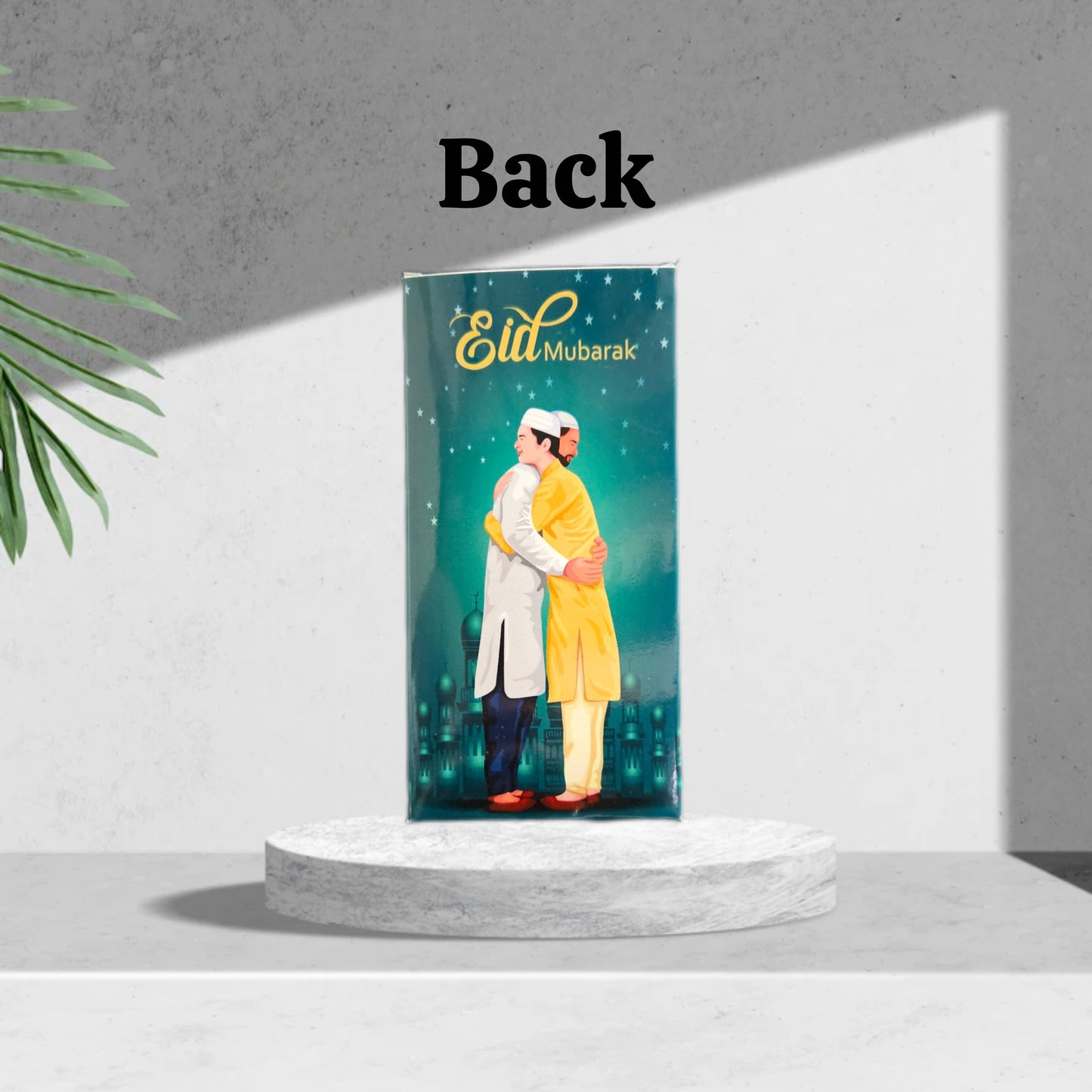 Happy Eid Premium Design Big Size Pink Chocolate Bar box (Pack of 10) (Size- 14*7*1cm) For 50-60gm Chocolates