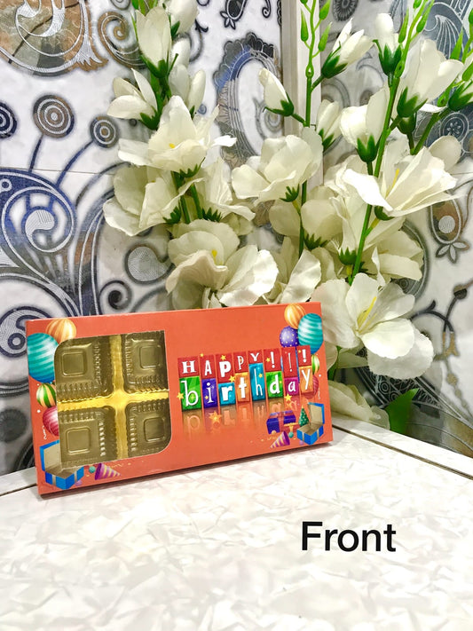 Happy Birthday Printed 8 Cavity Chocolate Box (Pack of 10)