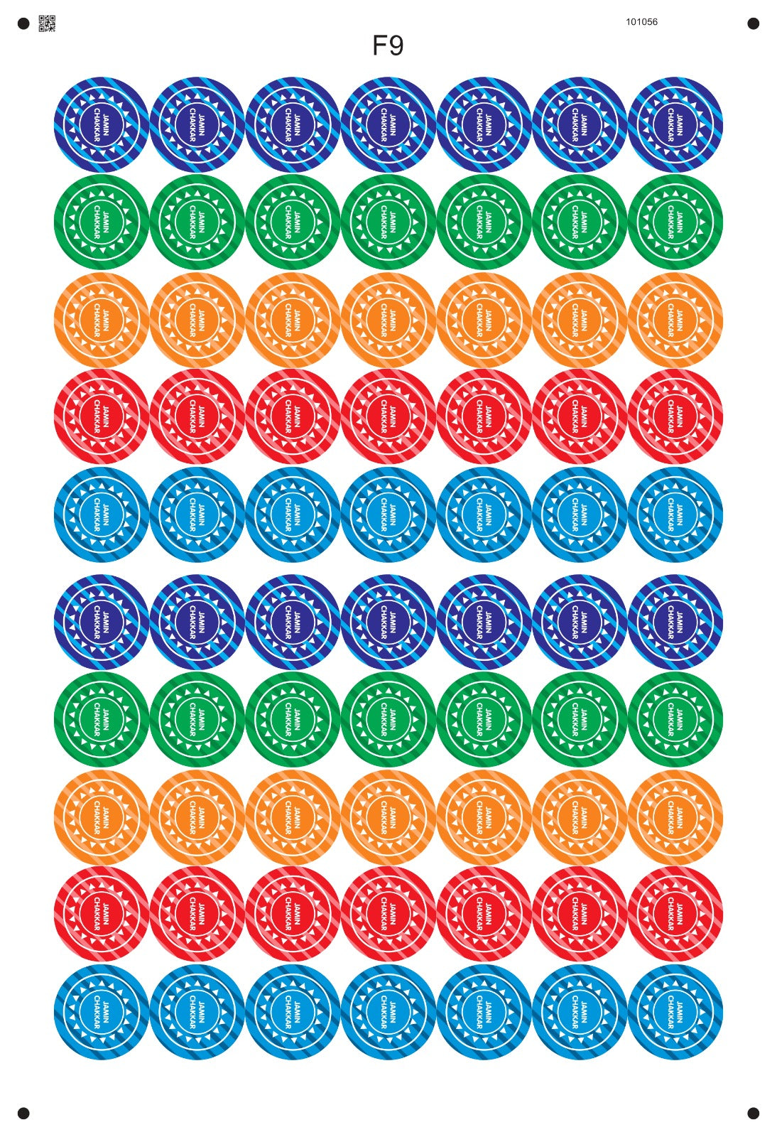 Medium Chakri Sticker | 1.5 inch Chakri Bomb Chocolate Sticker