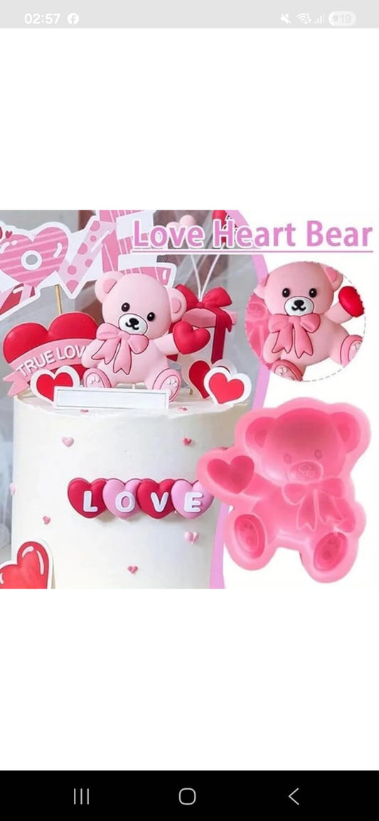 Small Teddy bear Silicon Mould for Chocolates & Cake Decoration