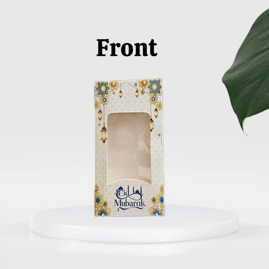 Happy Eid Premium Design Big Size Pink Chocolate Bar box (Pack of 10) (Size- 14*7*1cm) For 50-60gm Chocolates