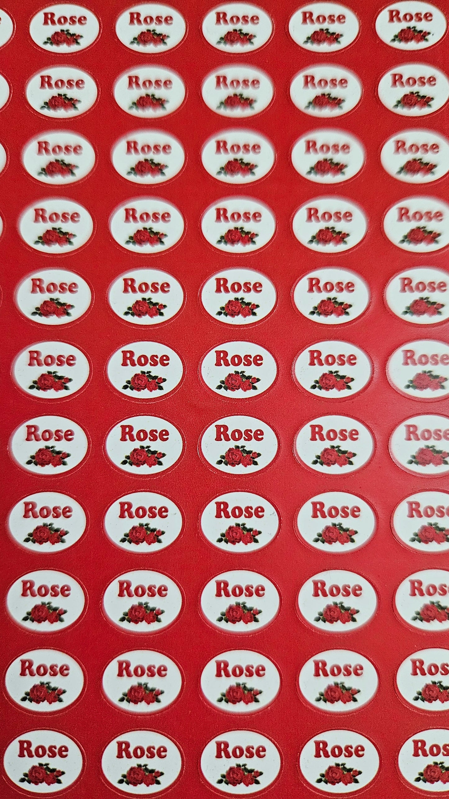 Rose Flavour Small 0.5 inch Chocolate Stickers