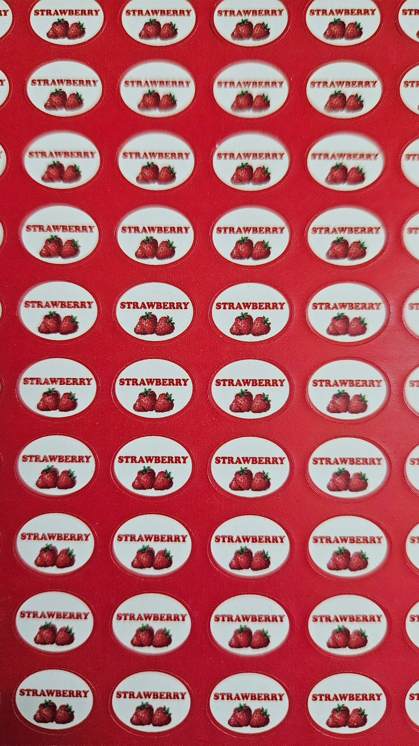 Strawberry Flavour Small 0.5 inch Chocolate Stickers
