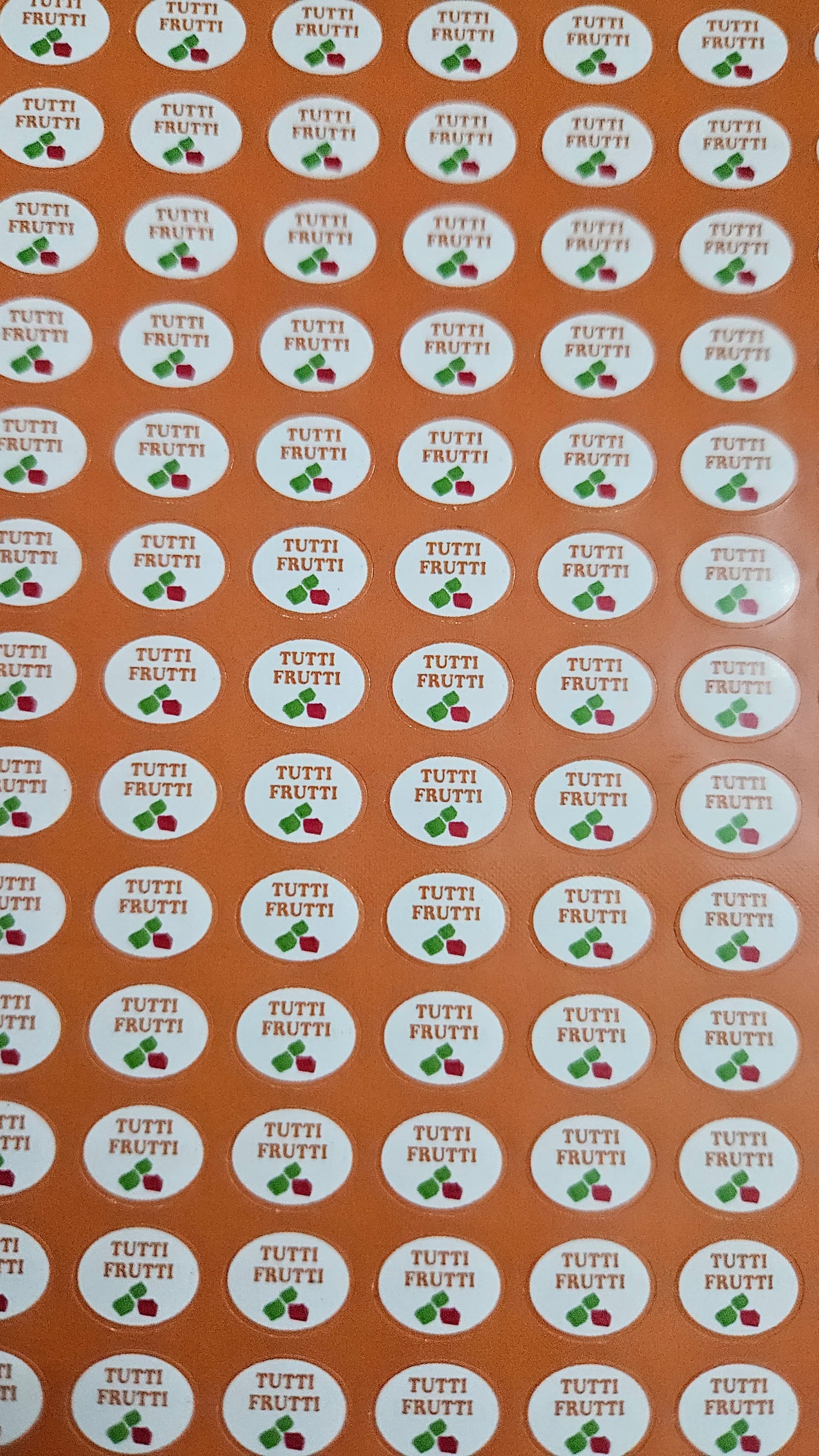 Tutti Frutti Flavour Small 0.5 inch Chocolate Stickers