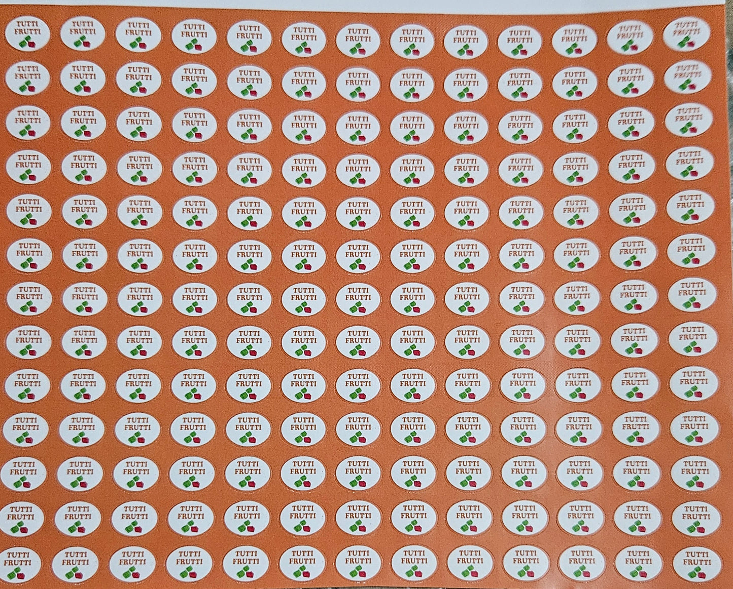 Tutti Frutti Flavour Small 0.5 inch Chocolate Stickers