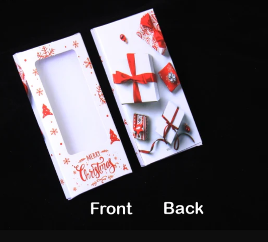 Christmas Bar Box (Set of 10) Mix Colour | Merri Christmas 50-60gm Chocolate bar box