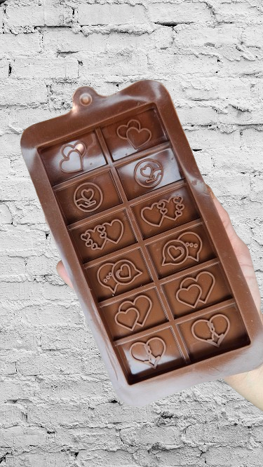 Valentine Special Silicon Bar Chocolate Mould (80-100gm)