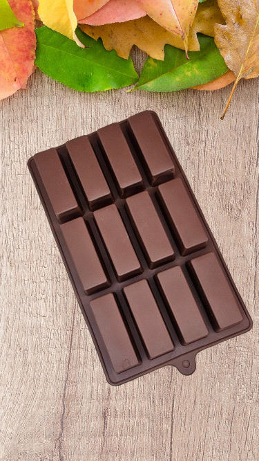 Silicone Protein Bar Mold – 12 Cavity Medium Narrow Rectangle Energy Bar Maker for Caramel, Muffins, Brownies, Cornbread, Cheesecake, Soap, Butter – Non-Stick Bakeware Mould