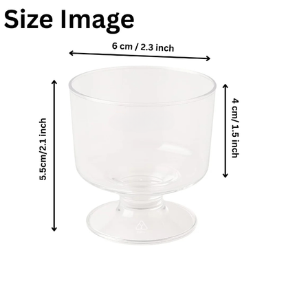 Plastic Dessert Cup 110ml | Reusable & Elegant Serving Glass | Pack Of 10