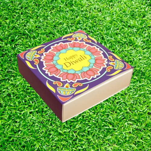 9 Cavity Multi Purpose Happy Diwali Box (Set of 10)