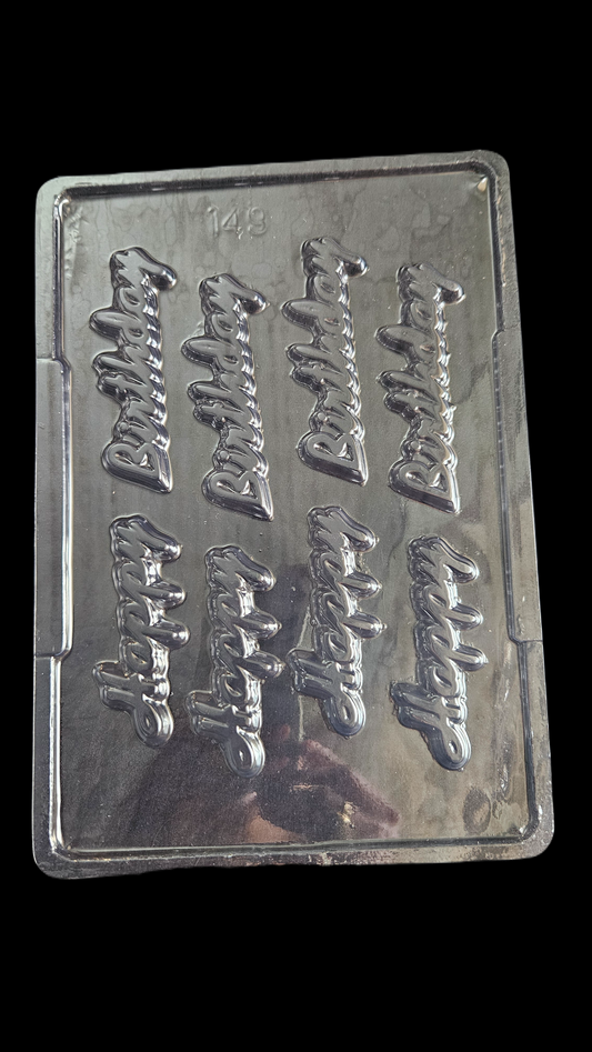 Happy Birthday Text Mould | Happy Birthday Letter Mould - 149