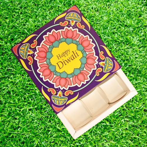 9 Cavity Multi Purpose Happy Diwali Box (Set of 10)