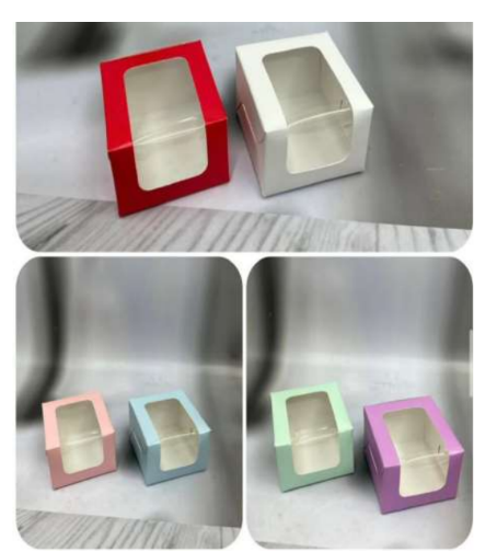 1 Brownie Box (Mixed Colour) | Pack of 10 | 1 Brownie Boxes set of 10