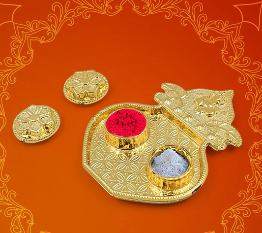 Kalash Shape Kumkum Roli Small Plate for Festive & Gifting Purpose