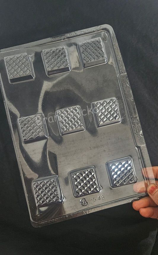 Cavity Size Plastic Sqaure Mould | Plastic Chocolate Mould | Chocolate Plastic Mould - 543