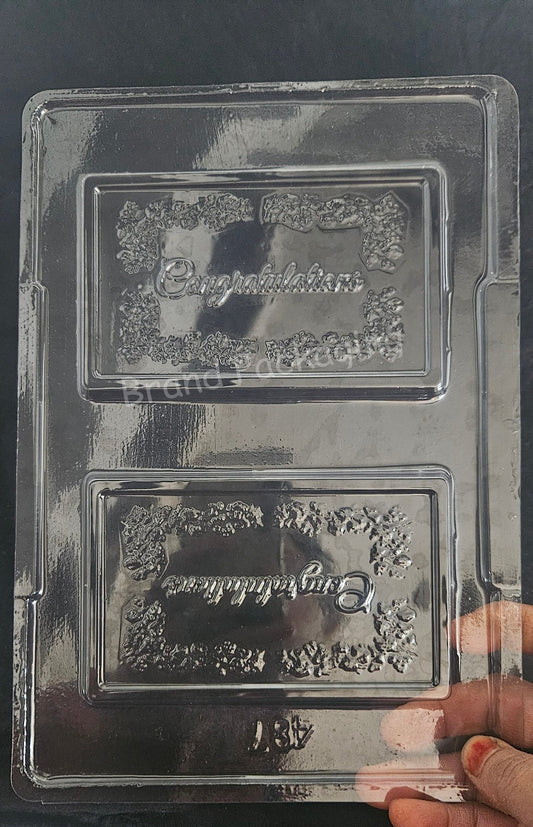 Congratulations Bar Chocolate Mould - 487