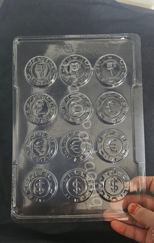 Currency Coin shape Plastic Chocolate Mould -550