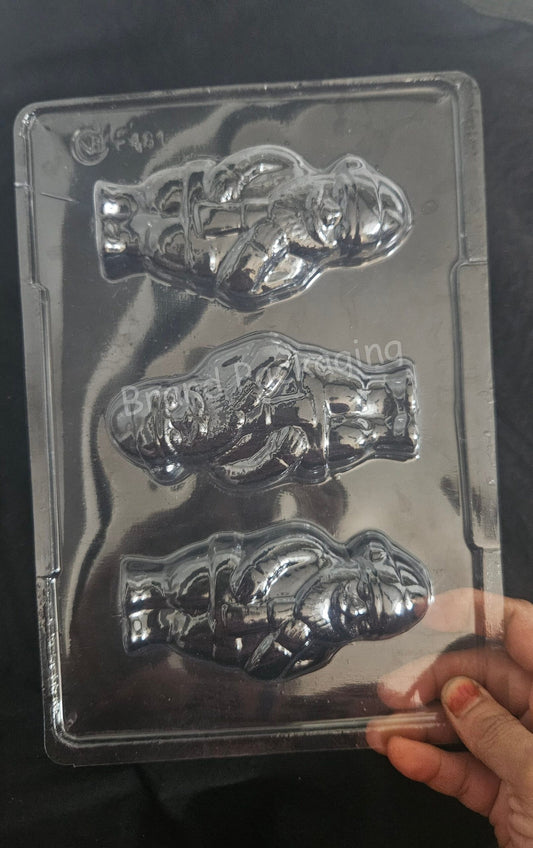 Medium Size Santa Shape Plastic Chocolate Mould - 461