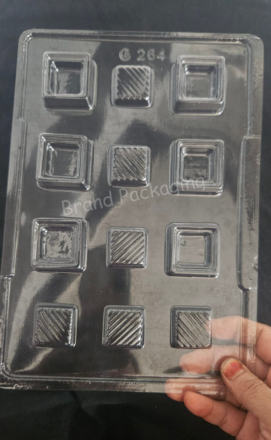 Center Filling Sqaure Chocolate Mould - 264
