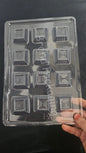 Sqaure Cavity  Chocolate Mould | Plastic Sqaure Chocolate Mould- 358
